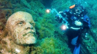 In the depths of the ocean.